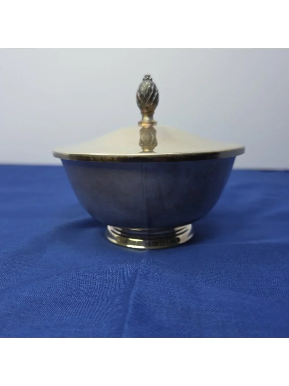 VTG Paul Revere Reproduction Wm A Rogers Silverplated Candy Dish Pineapple Lid